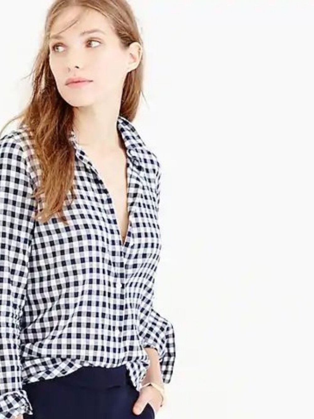 J.Crew boy shirt in crinkle gingham
